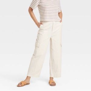 White/ Cream Cargo Pants